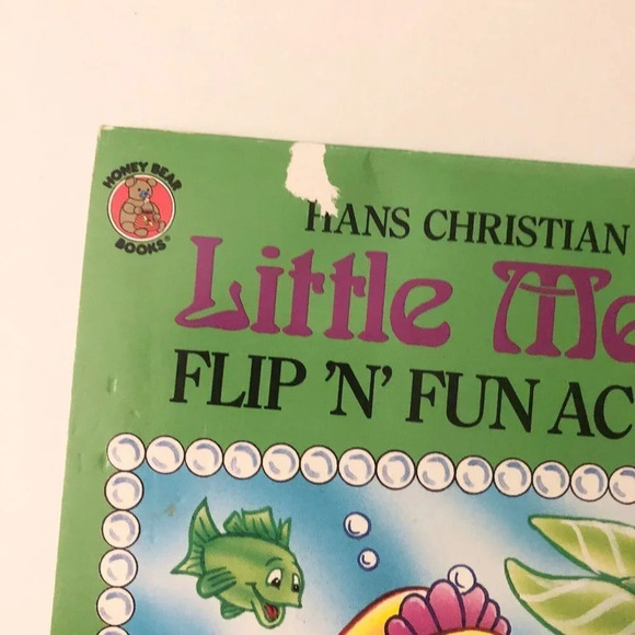 Vtg Hans Andersens Little Mermaid  Flip and Fun Activity Pads 2 Colouring Books - Picture 3 of 16